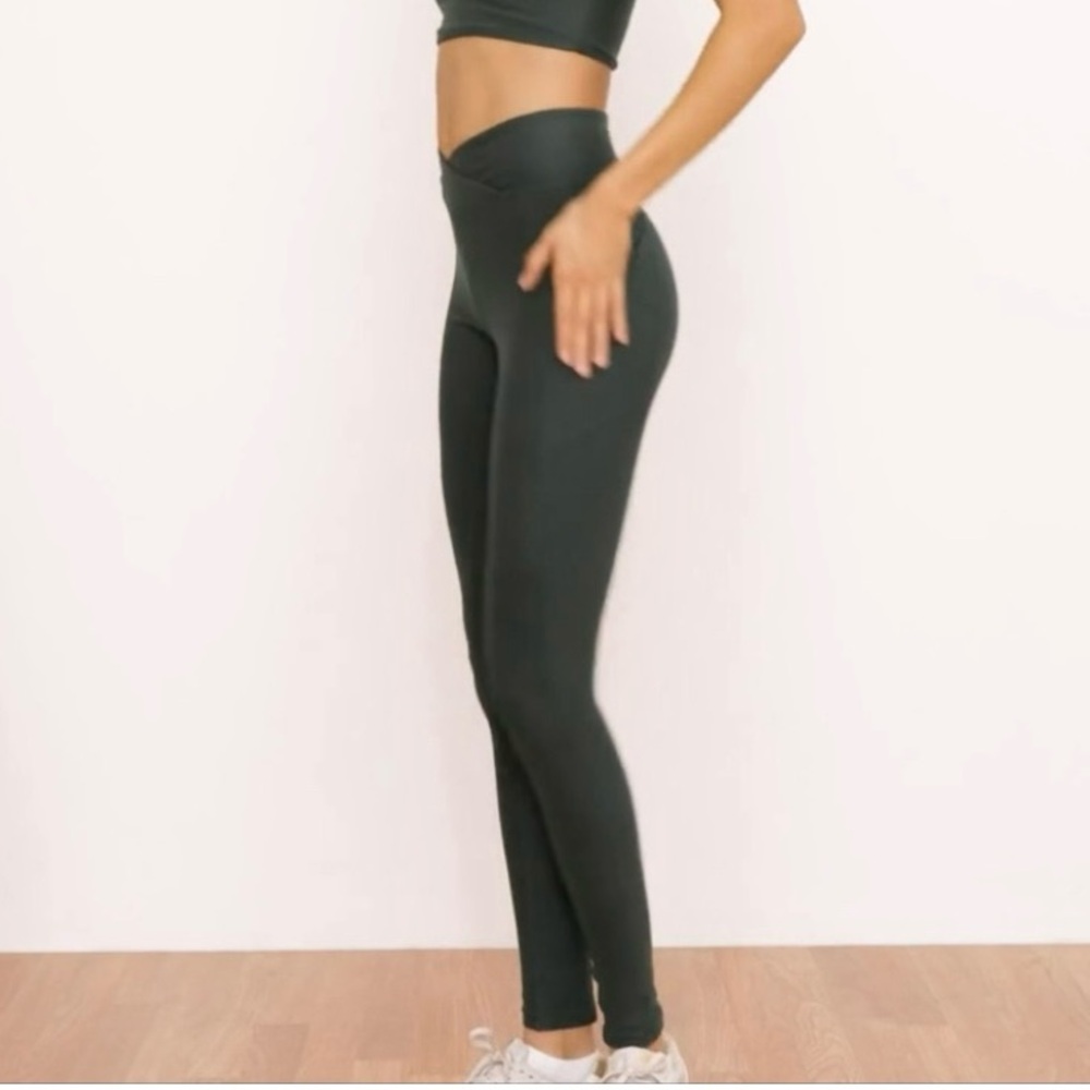 Wolven Forest Green Leggings XL soft brushed material